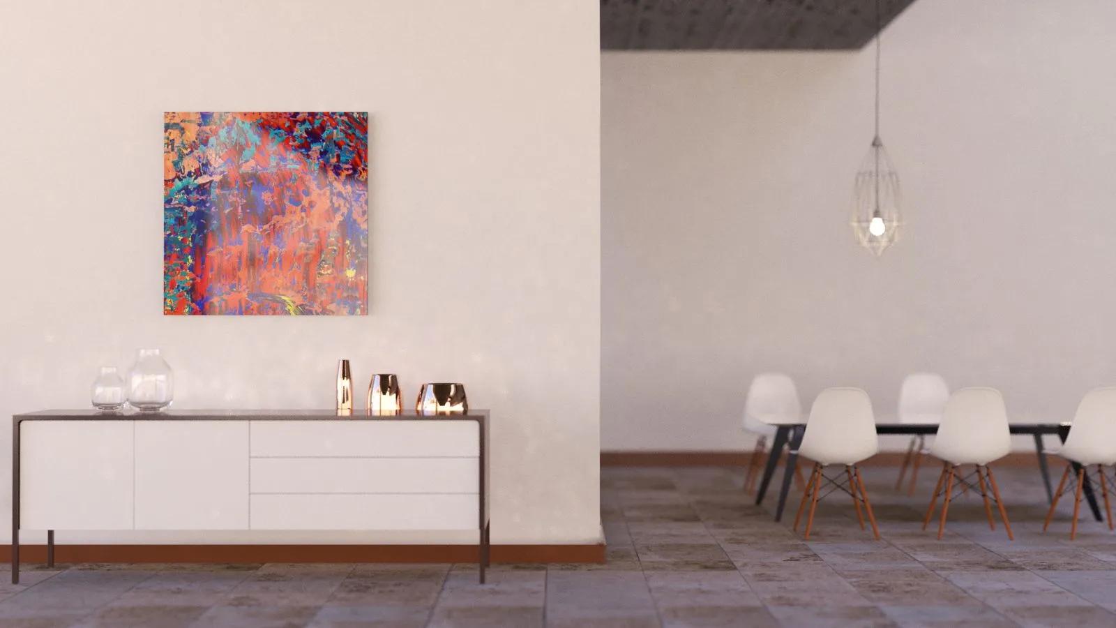 3D-Visualisierung eines Innenraums